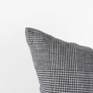 Ramone 20 x 20 Black and White Fabric Decorative Pillow Cover
