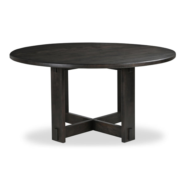 Moe's Glenn Round Dining Table in Dark Brown