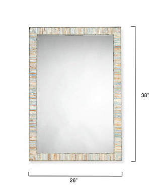 Heron Mother of Pearl Rectangle Wall Mirror 