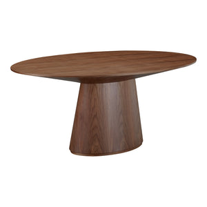 Otago Oval Dining Table in Walnut Brown