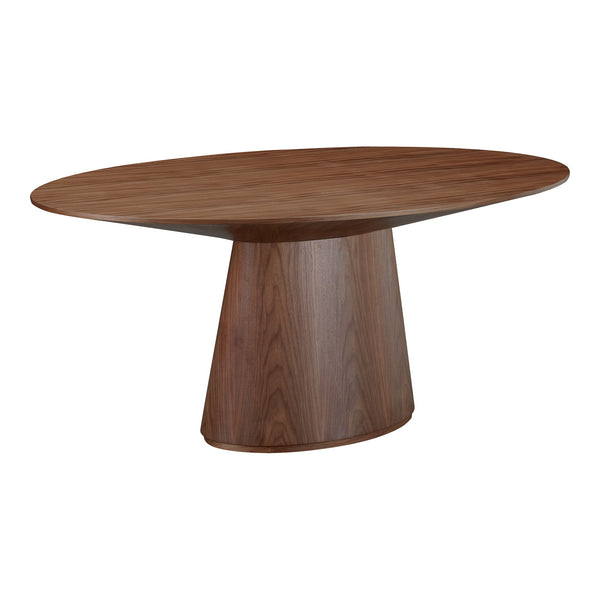 Otago Oval Dining Table in Walnut Brown