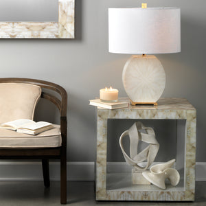 Amorphous Resin Decorative Table Object, White