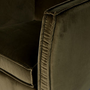 Rashi Swivel Chair In Surrey Olive