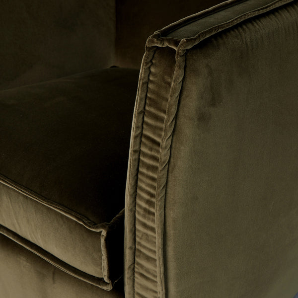 Rashi Swivel Chair In Surrey Olive