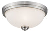 Ashton  3 Light Flush Mount in Brushed Nickel Finish