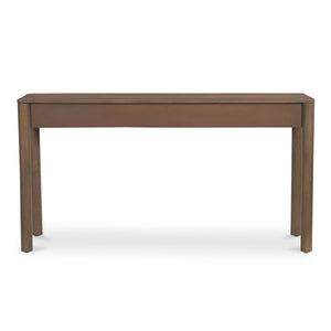 Moe's Wiley Console Table with Scalloped Edge, Brown