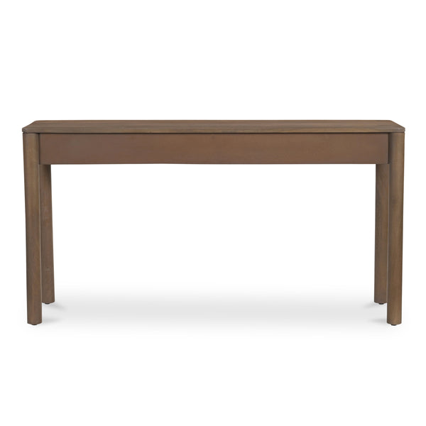 Moe's Wiley Console Table with Scalloped Edge, Brown