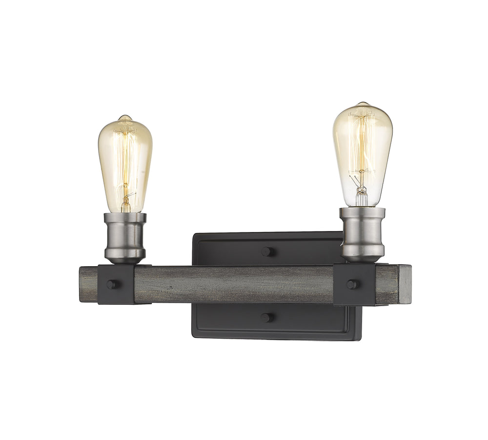 Kirkland 2 Light Vanity in Ashen Barnboard Finish