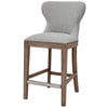 Dorsey Fabric Counter Stool Drift Wood Legs In Cardiff Gray