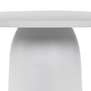 Basil Outdoor Dining Table - Matte White Cast Aluminum