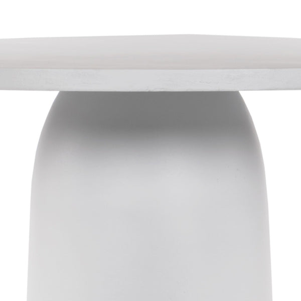Basil Outdoor Dining Table - Matte White Cast Aluminum