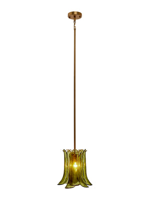 Cala 1-Light Blown Glass Pendant, Green
