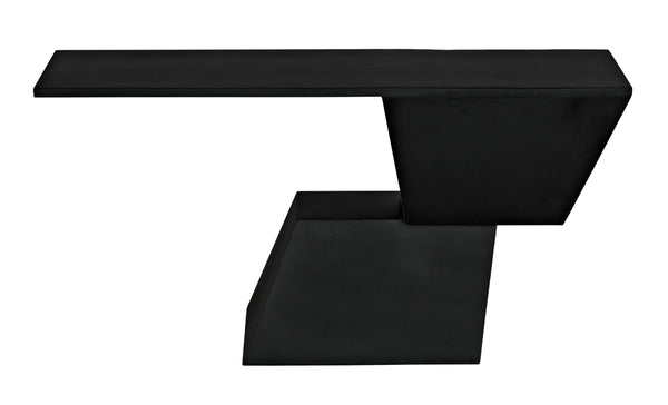 Pieta Console in Matte Black Industrial Steel