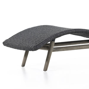 Portia Outdoor Chaise Lounge In Coal