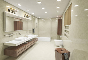 Parsons 3 Light Vanity in Matte Black + Brushed Nickel Finish