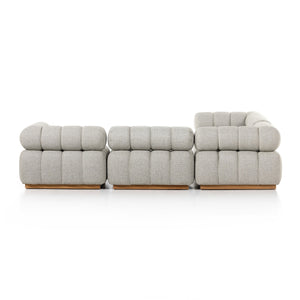 Roma Outdoor 5pc Sectional In Faye Ash
