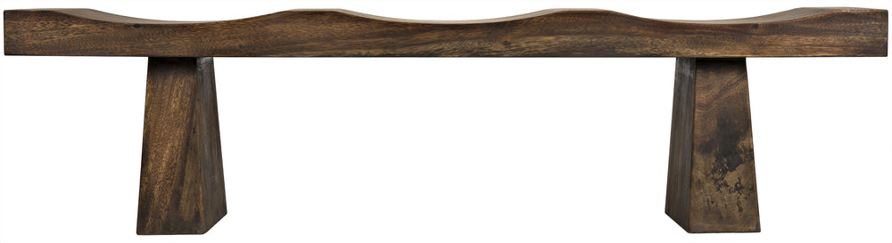 Shibumi Munggur Wood Bench with Clear Flat Coat Finish