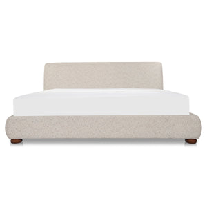 Moe's Beau Storage Bed in Speckled Light Grey