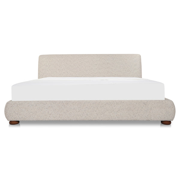 Moe's Beau Storage Bed in Speckled Light Grey