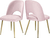 Ramon Dining Chair In Pink Velvet