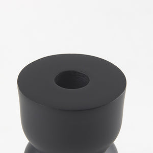 Malta Black Large Metal Candle Holder