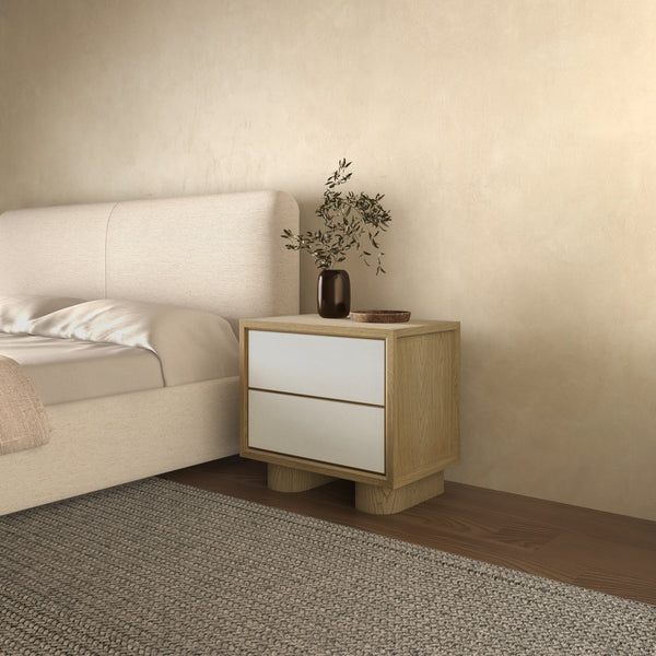 Moe's Marcelle Nightstand with Shagreen Door