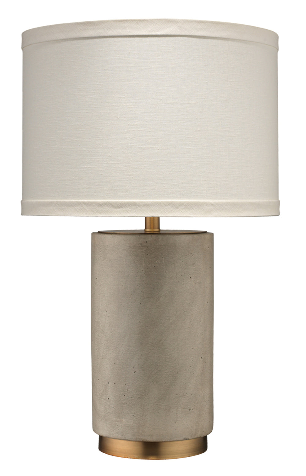 Mortar Cement Table Lamp with Linen Shade