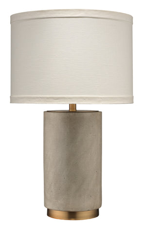 Mortar Cement Table Lamp with Linen Shade