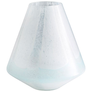 Small Backdrift Vase in Sky Blue and White
