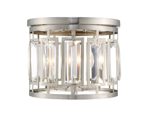 Mersesse 3 Light Flush Mount in Brushed Nickel Finish
