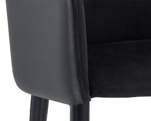 Asher Dining Chair - Abbington Black / Napa Black