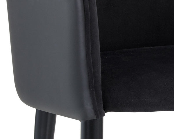 Asher Dining Chair - Abbington Black / Napa Black