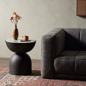 Corbett End Table In River Grey Marble