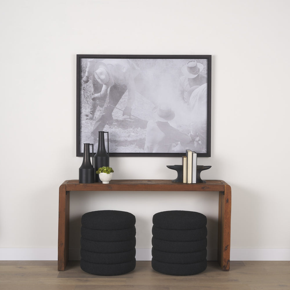 Anvilia (Set of 2) 12L x 4W Black With Gold Accents Anvil Shaped Bookends