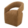 Moe's Barrow Rolling Dining Chair in Amber Glow