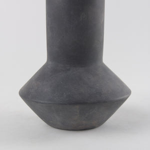 Esme 7.1L x 7.1W x 15.0H Dark Gray Ceramic Vase