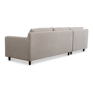 Moe's Hutton Left Sectional in Beige Chenille