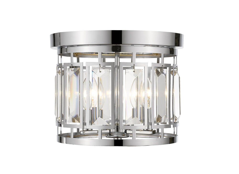 Mersesse 3 Light Flush Mount in Chrome  Finish