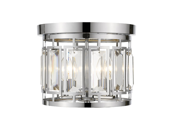 Mersesse 3 Light Flush Mount in Chrome  Finish