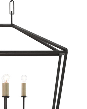 Denison Rectangular Lantern In Molé Black