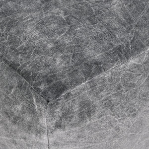 Heirloom Velvet Pouf with Stonewashed Cover