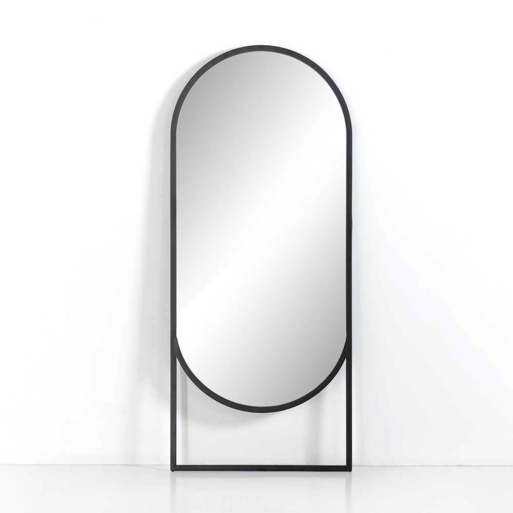 Dawson Floor Mirror In Matte Black