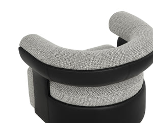 OLIDA SWIVEL LOUNGE CHAIR - HELIOS CHECK BLACK / NAPA BLACK