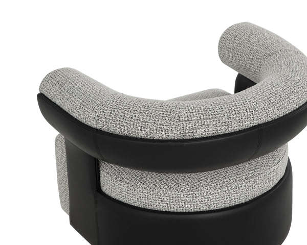 OLIDA SWIVEL LOUNGE CHAIR - HELIOS CHECK BLACK / NAPA BLACK
