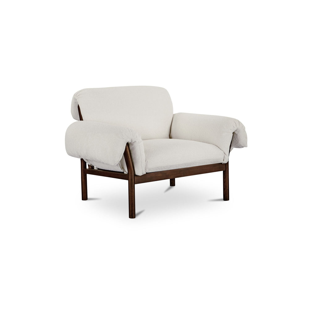 Cardero Lounge Chair in Ivory with Ash Frame