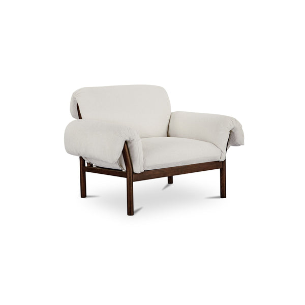Cardero Lounge Chair in Ivory with Ash Frame