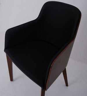 Hudson Arm Plywood/Wb In Black Leather