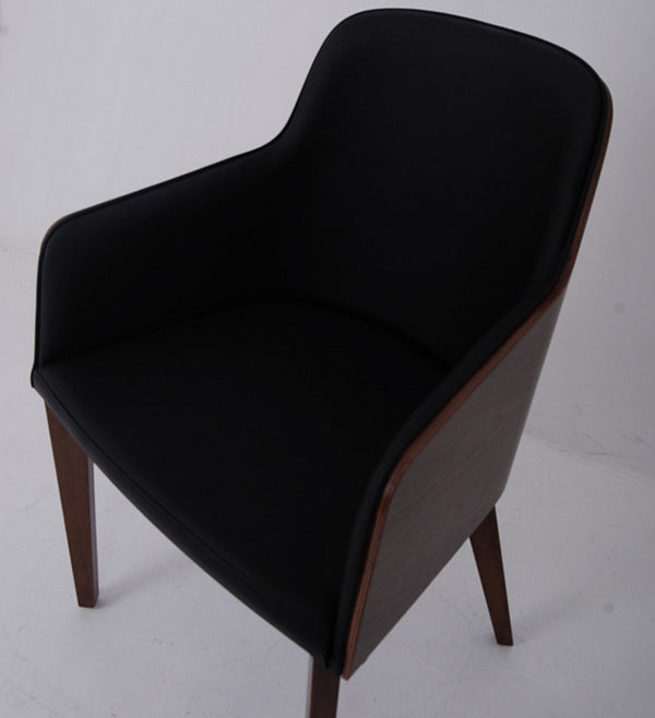 Hudson Arm Plywood/Wb In Black Leather