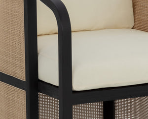 PALERMO DINING CHAIR - CHARCOAL - STINSON CREAM
