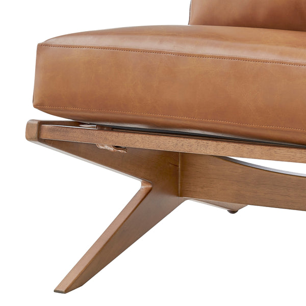 Chandler PU Accent Chair, Borneo Chocolate